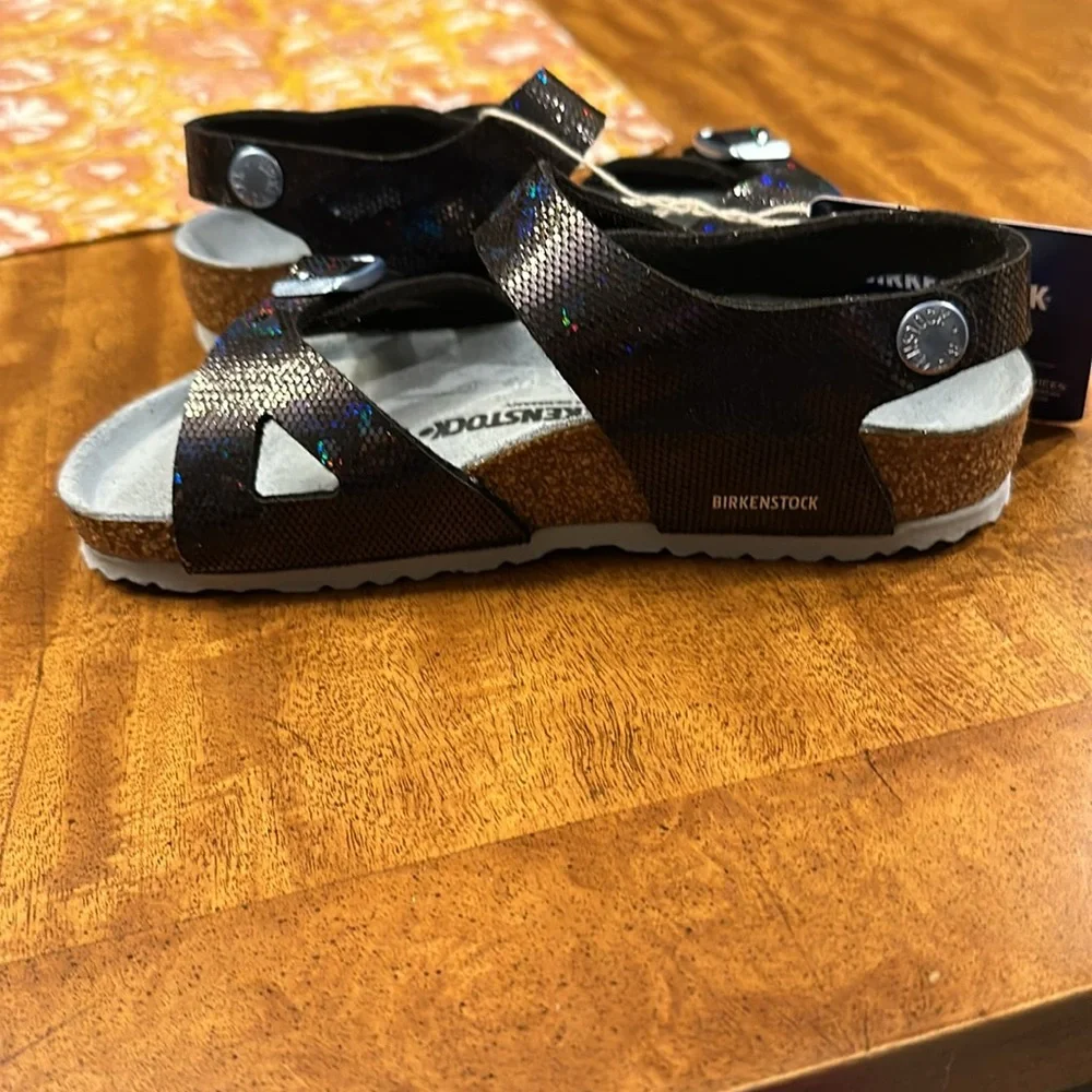 BIRKENSTOCK kids  Colorado Microfibre Hologram Black Blue Sandal